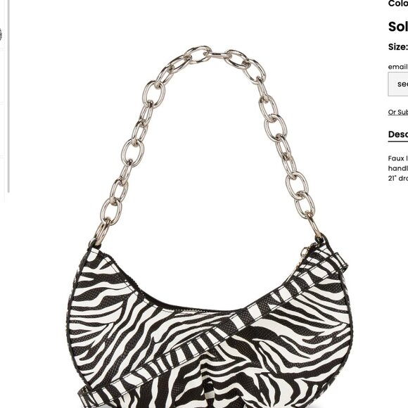 8 Other Reasons Zebra Chain Bag - Picture 2 of 6